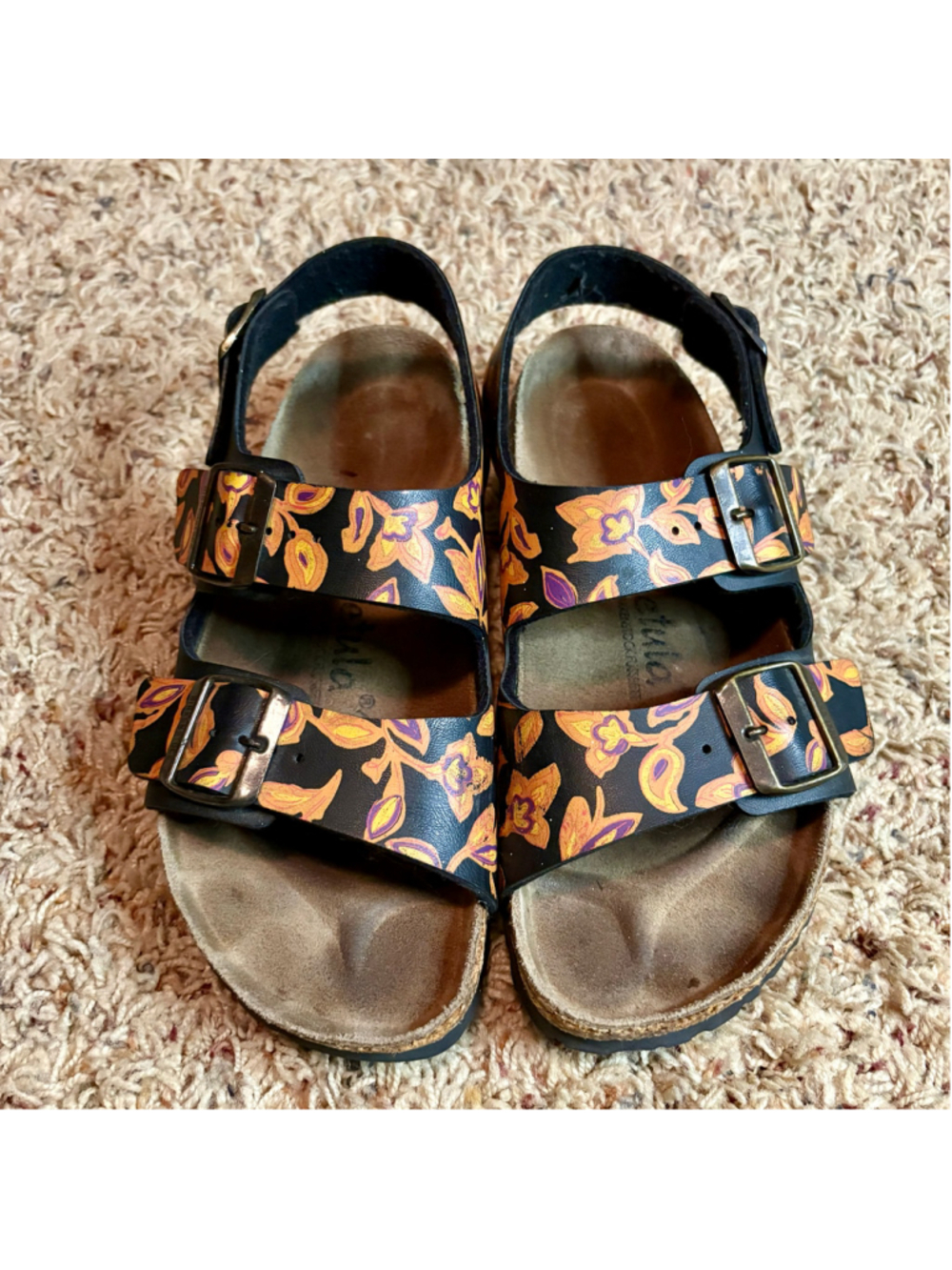Used Birkenstock Betula sandals with floral print size 39 - Picture 2 of 6